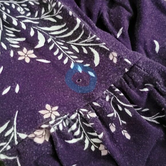 Purple Torrid Super Soft Sharkbite Hem Asymmetrical Top Floral Tank Scoo… - Picture 6 of 7